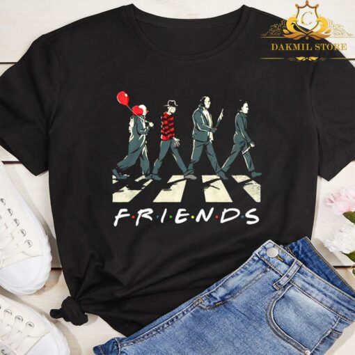 Friends Abbey Road Horror Movies Halloween T-Shirt,Halloween Friends Shirt, Halloween Horror Movie Killers 3