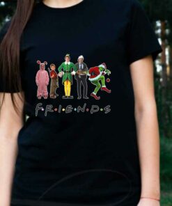 Friends Elf Grinch Kevin Friends Happy Christmas Shirt, Friends Christmas Movie Characters Shirt 5