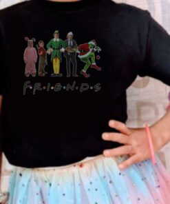 Friends Elf Grinch Kevin Friends Happy Christmas Shirt, Friends Christmas Movie Characters Shirt 7