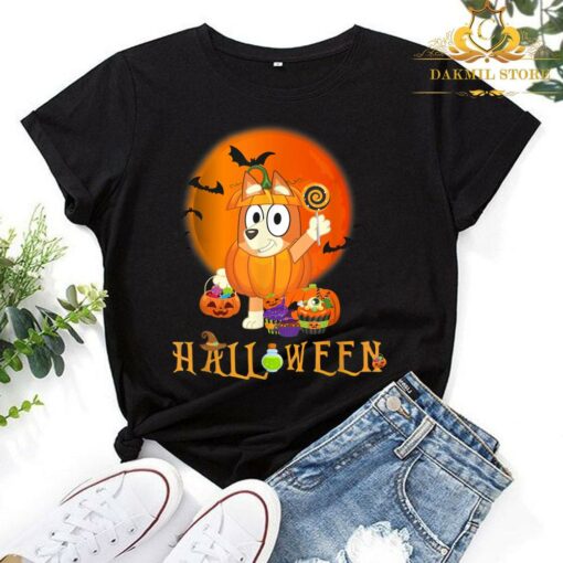 Funny Halloween Anime Dog Cute T-Shirt,Bluey Retro Shirt Halloween T-Shirt, Cute Kids Bluey Shirt Kid 1
