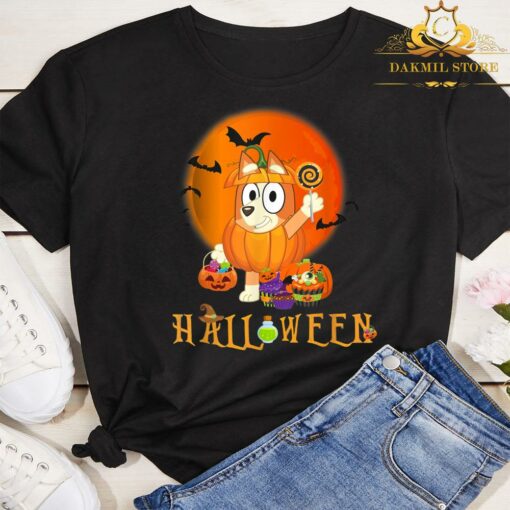 Funny Halloween Anime Dog Cute T-Shirt,Bluey Retro Shirt Halloween T-Shirt, Cute Kids Bluey Shirt Kid 3