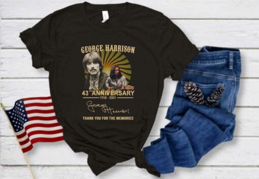 George Harrison Shirt, George Harrison 43rd Anniversary 1958 2001 Signature Thank You For The Shirt 1