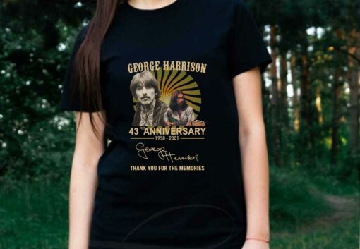 George Harrison Shirt, George Harrison 43rd Anniversary 1958 2001 Signature Thank You For The Shirt 2