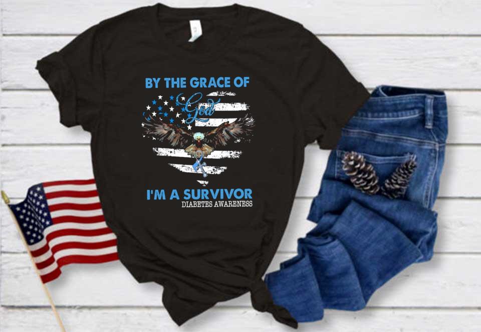 God Eagles I'm A Survivor Diabetes Shirt, By The Grace Of God I'm A Survivor Diabetes Awareness Shirt God Eagles I'm A Survivor Diabetes Shirt, By The Grace Of God I'm A Survivor Diabetes Awareness Shirt 1