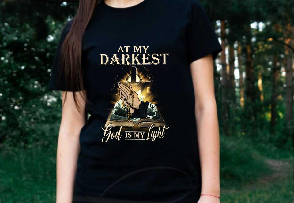 God Is My Light Jesus In My Heart Shirt, Book At My Darkest God Is My Light Shirt God Is My Light Jesus In My Heart Shirt, Book At My Darkest God Is My Light Shirt 2
