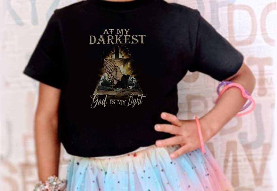God Is My Light Jesus In My Heart Shirt, Book At My Darkest God Is My Light Shirt God Is My Light Jesus In My Heart Shirt, Book At My Darkest God Is My Light Shirt 4