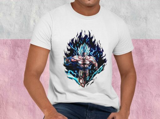 Goku Supper Saiyan Shirt, Goku Blue Shirt, Dragon Ball Supper For Men Shirt 1