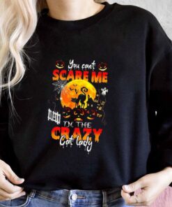 Halloween Cat Shirt, You Can't Scare Me I'm The Crazy Cat Lady Halloween For Men Shirt 6
