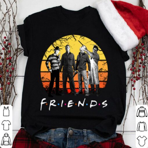 Awesome Halloween Friends Horror Movies Characters Vintage Shirt 1