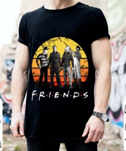 Awesome Halloween Friends Horror Movies Characters Vintage Shirt 5