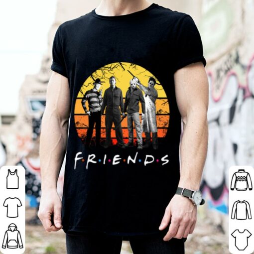 Awesome Halloween Friends Horror Movies Characters Vintage Shirt 2