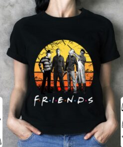 Awesome Halloween Friends Horror Movies Characters Vintage Shirt 6