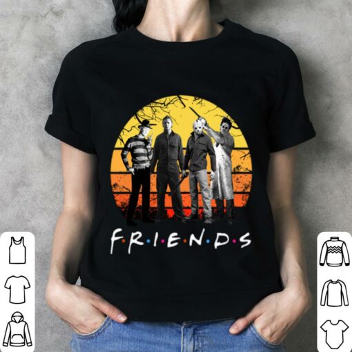Awesome Halloween Friends Horror Movies Characters Vintage Shirt 3