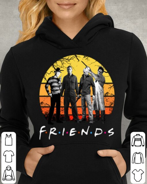 Awesome Halloween Friends Horror Movies Characters Vintage Shirt 4