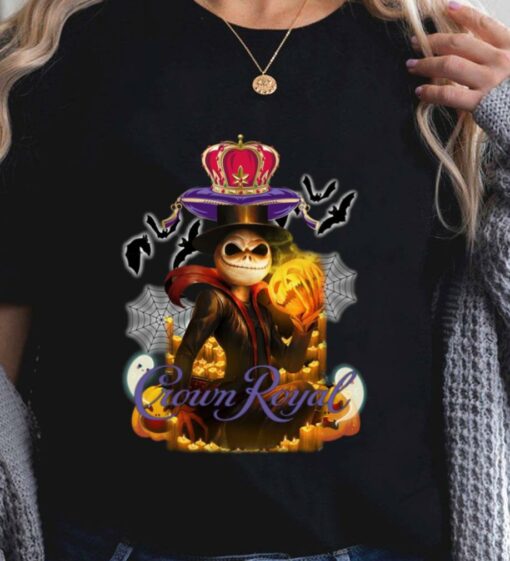 Official Halloween Jack Skellington Mashup Crown Royal Shirt 2