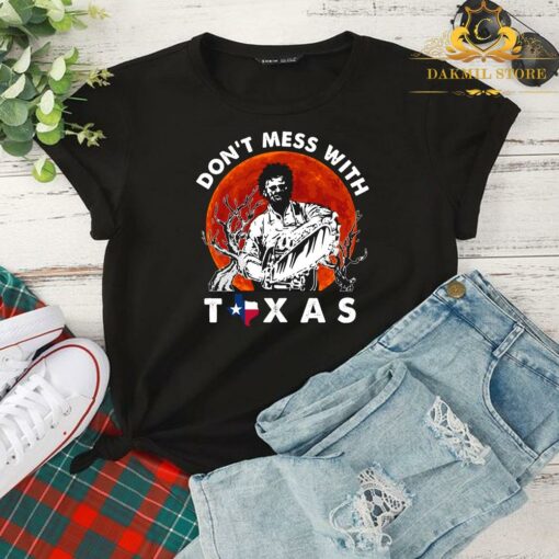 Halloween Sunset Leatherface Don't Mess With Vintage Texas shirt 2
