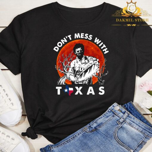 Halloween Sunset Leatherface Don't Mess With Vintage Texas shirt 3