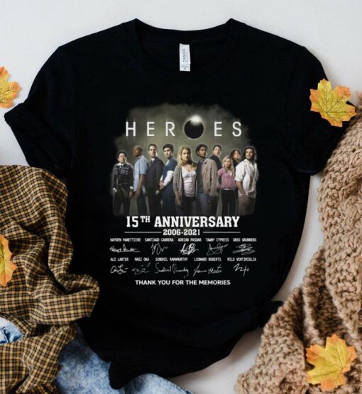 Best Heroes 15th anniversary 2006-2021 thank you for the memories signatures shirt 2