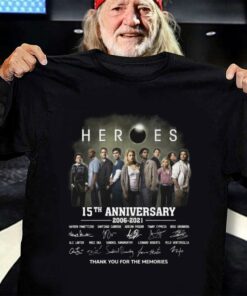 Best Heroes 15th anniversary 2006-2021 thank you for the memories signatures shirt 6