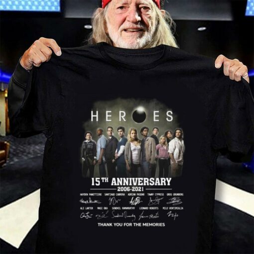 Best Heroes 15th anniversary 2006-2021 thank you for the memories signatures shirt 3