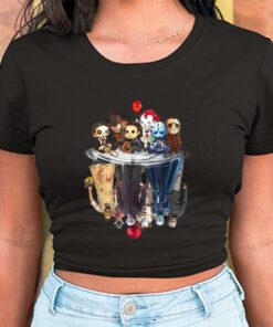 Horror Movie Chibi Character Water Reflection Halloween Shirt, Halloween Horror 2021 Shirt, Horror Halloween For Men Shirt 5