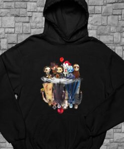 Horror Movie Chibi Character Water Reflection Halloween Shirt, Halloween Horror 2021 Shirt, Horror Halloween For Men Shirt 7