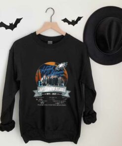 Hotel California And Philadelphia Eagles Shirt, Hotel California 2021 Eagles 50th Anniversary 1971 2021 Signatures Shirt 6