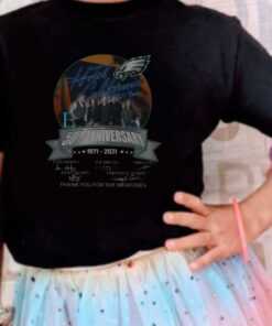 Hotel California And Philadelphia Eagles Shirt, Hotel California 2021 Eagles 50th Anniversary 1971 2021 Signatures Shirt 7