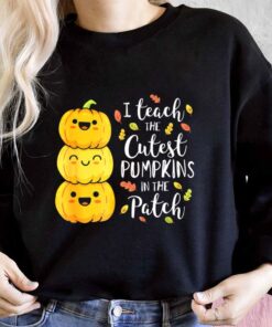 I Teach The Cutest Pumpkins In The Patch Shirt, Halloween Teacher Shirt, Cutest Li'l Pumpkins In The Patch Dark For Men Shirt 6