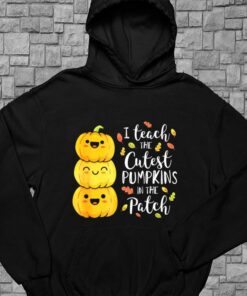I Teach The Cutest Pumpkins In The Patch Shirt, Halloween Teacher Shirt, Cutest Li'l Pumpkins In The Patch Dark For Men Shirt 7