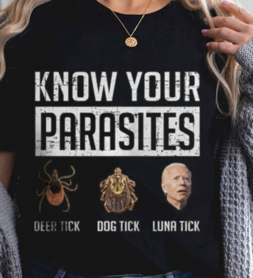 Premium Insect Joe Biden Know Your Parasites Deer Tick Dog Tick Luna Tick Shirt 2
