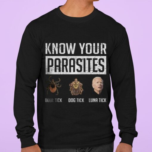Premium Insect Joe Biden Know Your Parasites Deer Tick Dog Tick Luna Tick Shirt 3