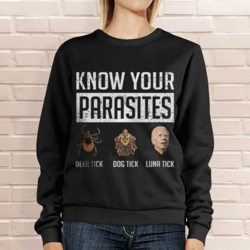 Premium Insect Joe Biden Know Your Parasites Deer Tick Dog Tick Luna Tick Shirt 4