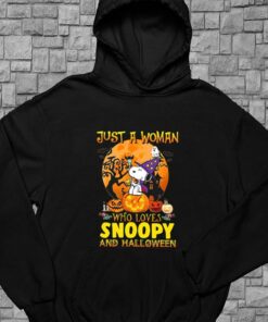Just A Woman Who Loves Snoopy And Halloween Shirt, Just A Girl Who Loves Snoopy Halloween For Men Shirt 7
