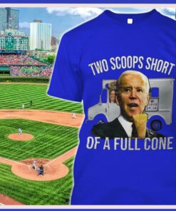Funny Kamala Harris Joe Biden Two Scoops Short Of A Full Cone Shirt 5