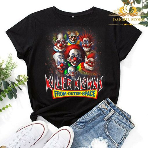 Killer Klowns FromOuter Outer Space Creepy Funny Halloween T-Shirt 1