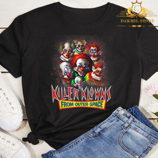 Killer Klowns FromOuter Outer Space Creepy Funny Halloween T-Shirt 3