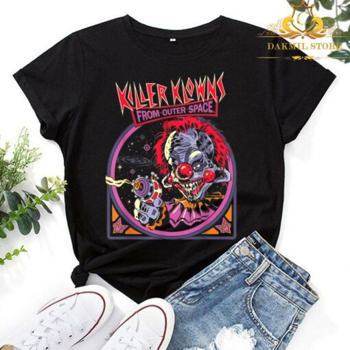 Killer-klowns-from-outer-space-alien clown Shirt,Halloween Horror Shirt, Horror Movie Fan Tee 1