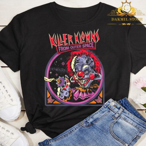 Killer-klowns-from-outer-space-alien clown Shirt,Halloween Horror Shirt, Horror Movie Fan Tee 3
