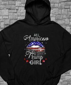 Lip All American Trump Girl Usa Flag Shirt, All American Trump Girl Shirt, Trump Girl Usa Flag For Men Shirt 7