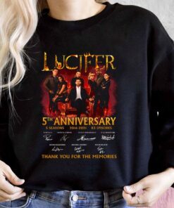 Lucifer 5th Anniversary 2016 2021 Thank You For The Memories Shirt, Lucifer For Men Shirt 6