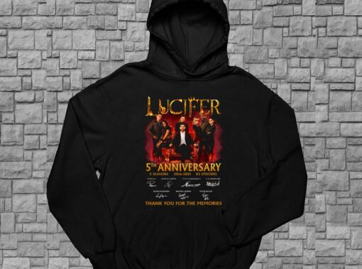 Lucifer 5th Anniversary 2016 2021 Thank You For The Memories Shirt, Lucifer For Men Shirt 4
