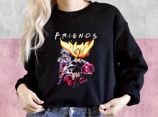 Luffy Naruto Son Goku Friends Shirt, Friends Anime Shirt, Naruto Dragon Ball One Piece For Men Shirt 3