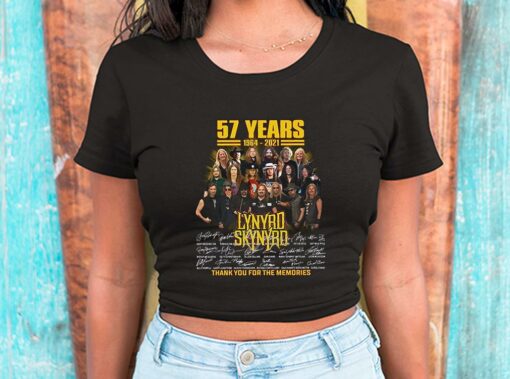 Lynyrd Skynyrd Shirt, 57 Years 1964 2021 Lynyrd Skynyrd Thank You For The Memories Shirt, Rock Band Lynyrd Skynyrd For Men Shirt 2
