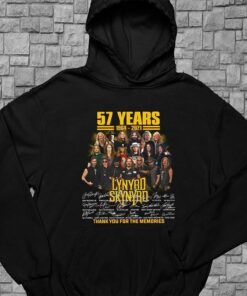 Lynyrd Skynyrd Shirt, 57 Years 1964 2021 Lynyrd Skynyrd Thank You For The Memories Shirt, Rock Band Lynyrd Skynyrd For Men Shirt 7