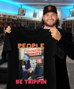 Premium Michael and Jason Dunkin Donuts people be trippin shirt 5