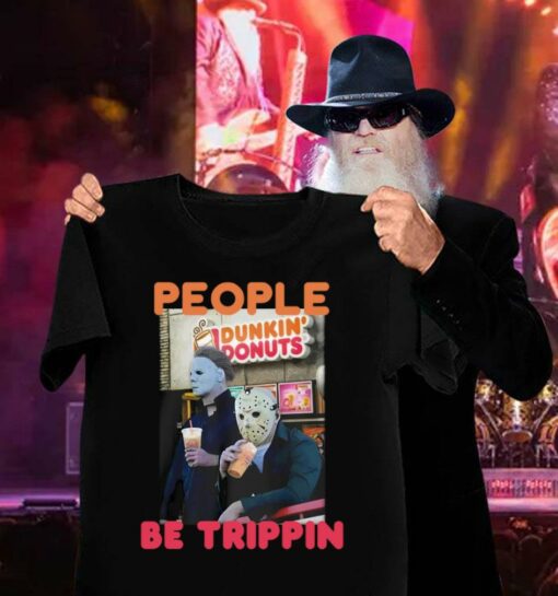 Premium Michael and Jason Dunkin Donuts people be trippin shirt 3