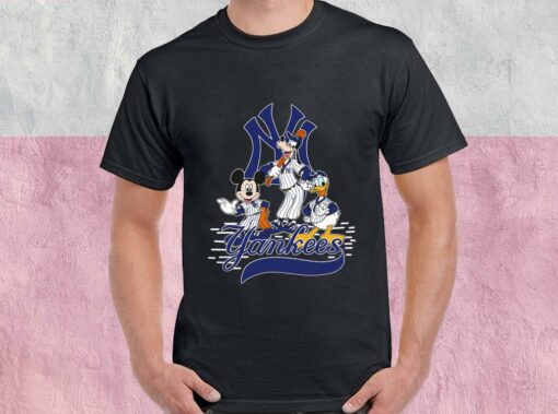 Mickey Mouse Pluto Donald Duck New York Yankees Shirt, New York Yankees For Men Shirt 1