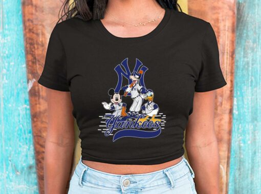 Mickey Mouse Pluto Donald Duck New York Yankees Shirt, New York Yankees For Men Shirt 2