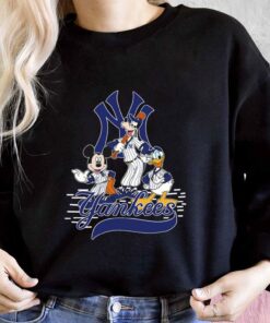 Mickey Mouse Pluto Donald Duck New York Yankees Shirt, New York Yankees For Men Shirt 6